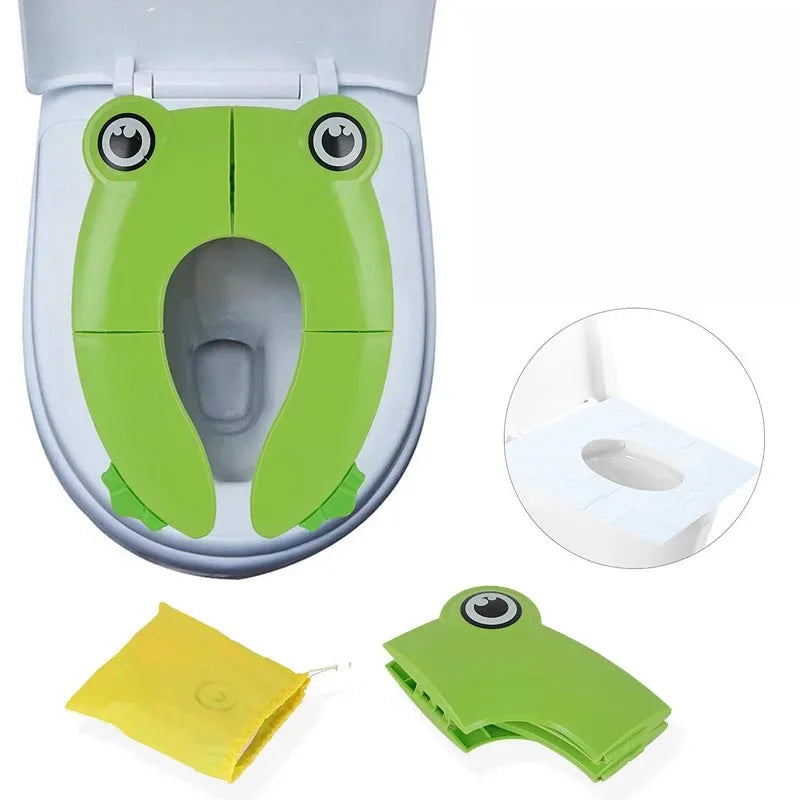 Portable Kids Travel Potty Seat – Foldable Training Cushion & Toilet Seat Cover for Toddlers