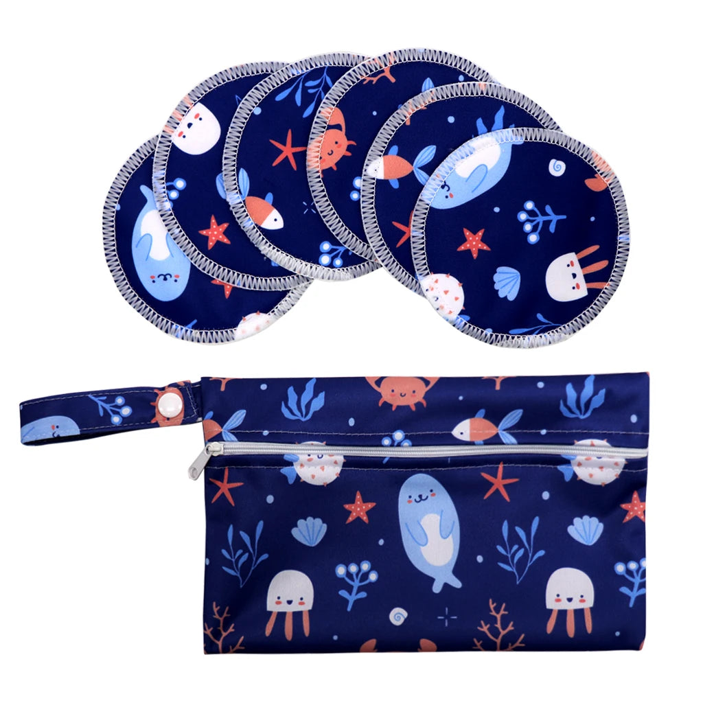 Recycled Polyester Mum Use With Wet Bag Absorbency Waterproof Washable Breathable Reusable Feeding Breast Nursing Pad