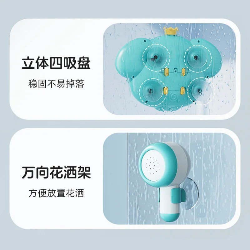 Electric shower toy water spray elephant spit bubbles new water children summer play bathroom bath