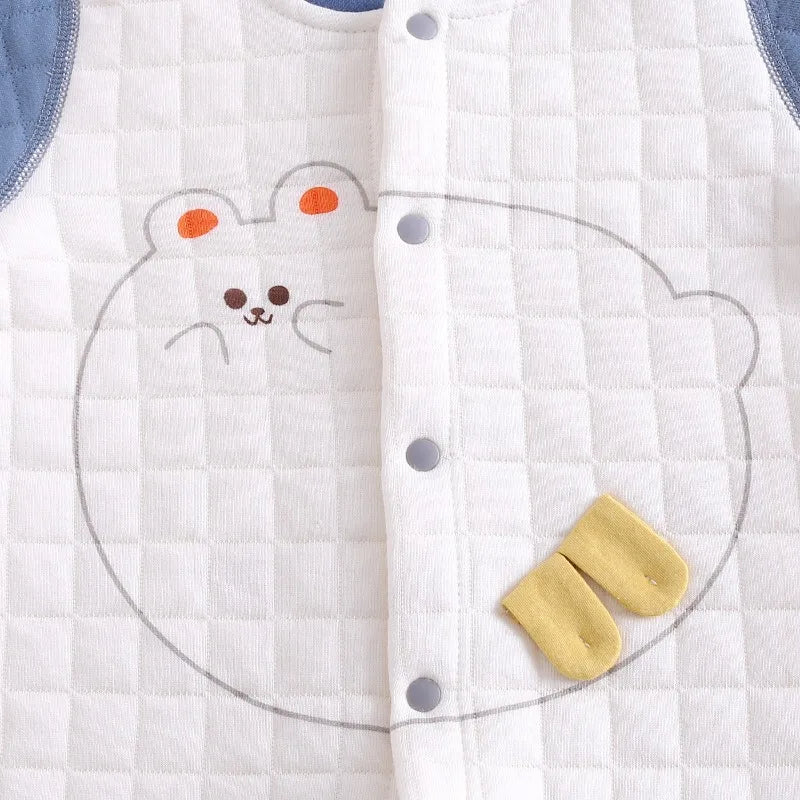 Winter Unisex Fashion Long Sleeve Baby Boy Girl Romper 100%Cotton Soft Jumpsuit