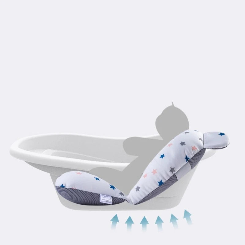 Baby Bath Seat Support Mat Babies Anti-Slip Kids Body Cushion Baby Bath Tub Pad Chair Newborn Bathtub Pillow Toddler Shower Net
