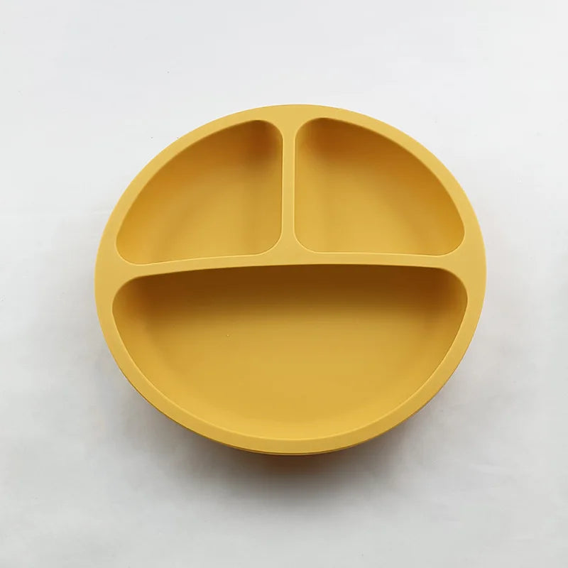 Baby Silicone Suction Plate – Cartoon Smile Face Bowl