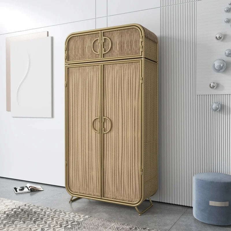 Modern Minimalist Wardrobe Organizer Storage Cube for Bedroom, Baby, and Home Furniture - Armable Metal Design