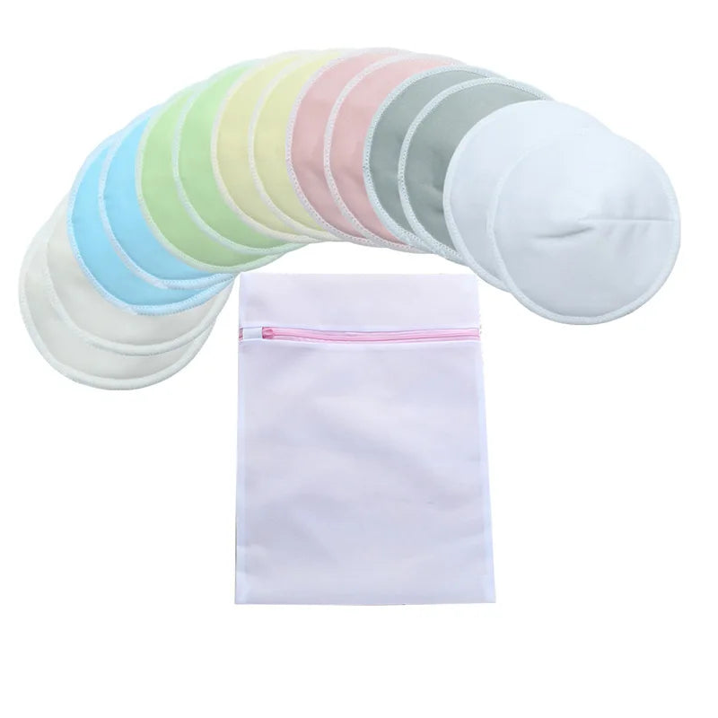 2pcs Organic Bamboo Viscose Nursing Breast Pads Washable Breastfeeding Reusable Breast Breastfeeding Nursing Pads