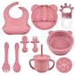 Infant Feeding Essentials – 9PCS Silicone Feeding Kit with Bib