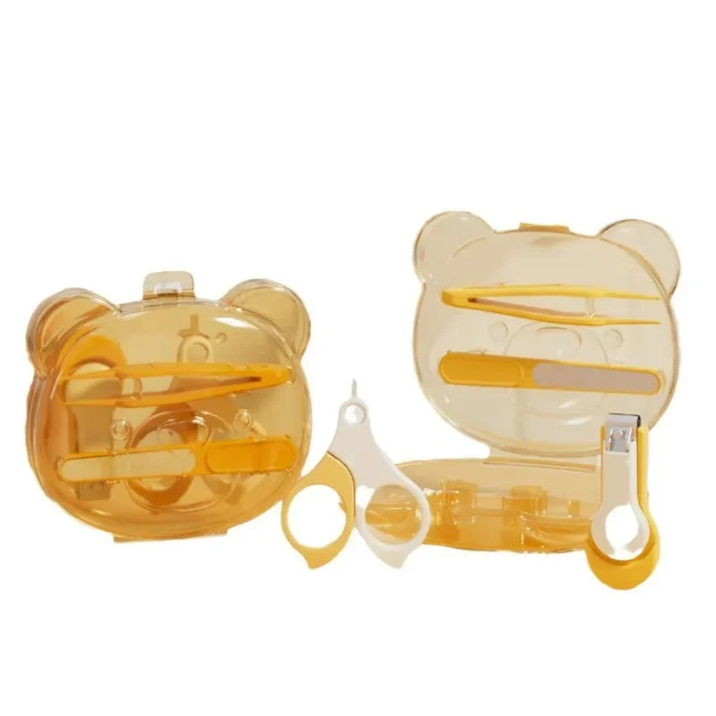 Newborn Baby Nail Clipper Kit Safe Baby Nail Scissors Anti-Slip Grip for Infant Care Toddler Nail Trimmer Set with Storage Case