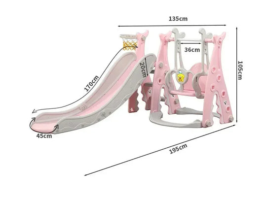 4-in-1 Baby Slide & Swing Playset
