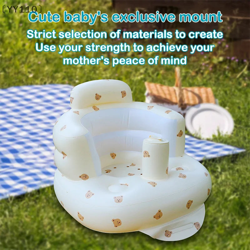 Portable Inflatable Baby Sofa – Foldable Multi-Use Seat & Bath Chair