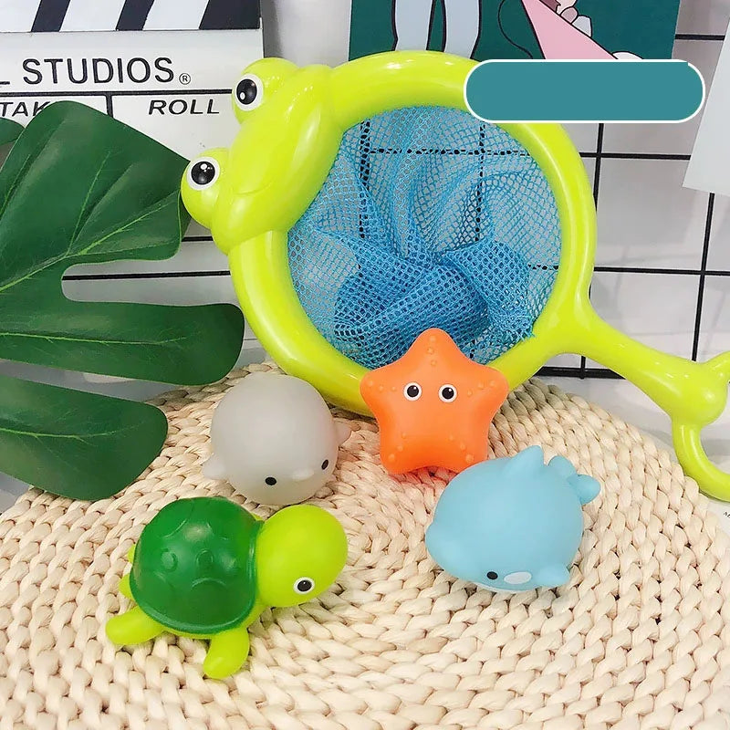 9pcs Floating Light Up Animal Bath Toy Safe PVC Material For Children 3-5 Years Old Perfect For Pools 195F