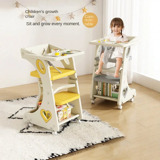 Baby Eating Chair Children Dining Chair Baby Highchair Adjustable Height Multi function Growing Chair Toddler Feeding Seat