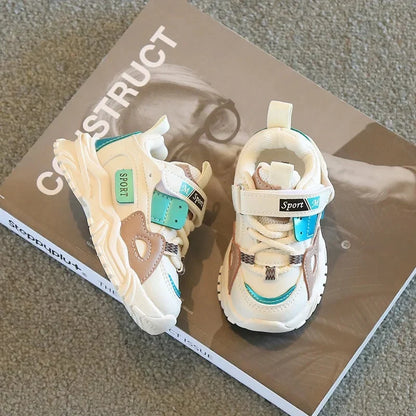 Spring Autumn New Style Children's Shoes Anti-Fall Learning to Walk Shoes Leather Surface for Babies Age 1 to 3 Kids Sports Shoe