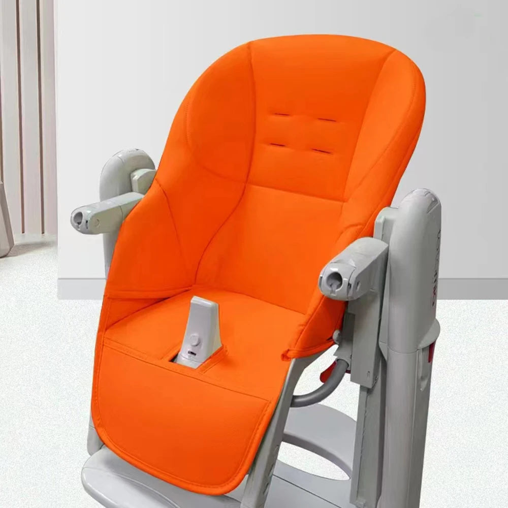 Baby Seat Cushion With 5 Points Harness And Shoulder Crotch PAD PU Leather Cover Customized For Peg Perego Tatamia Highchair