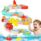 BaBy Spray Outside Pool Bathtub Toys，Water Toys for Kids Bath Toys DIY Building Water Slide Tracks Wall Track Building Set