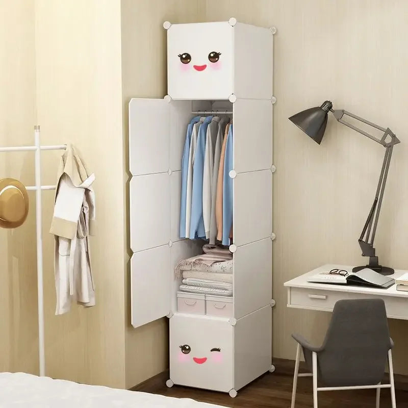 Closet Closet Kids Children's Wardrobe Clothes Toy Baby Cabinets Room Sliding Door Storage Cabinet Child Wardrobes Furniture