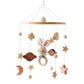 Revolving Music Box For Newborns Baby Crib Imitation Wood Color Hanging Rattle Baby Soothing Musical Toys 0-12 Months Baby Gift