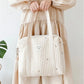 Korean Style Quilted Diaper Bag – Embroidered Mummy Shoulder Organizer