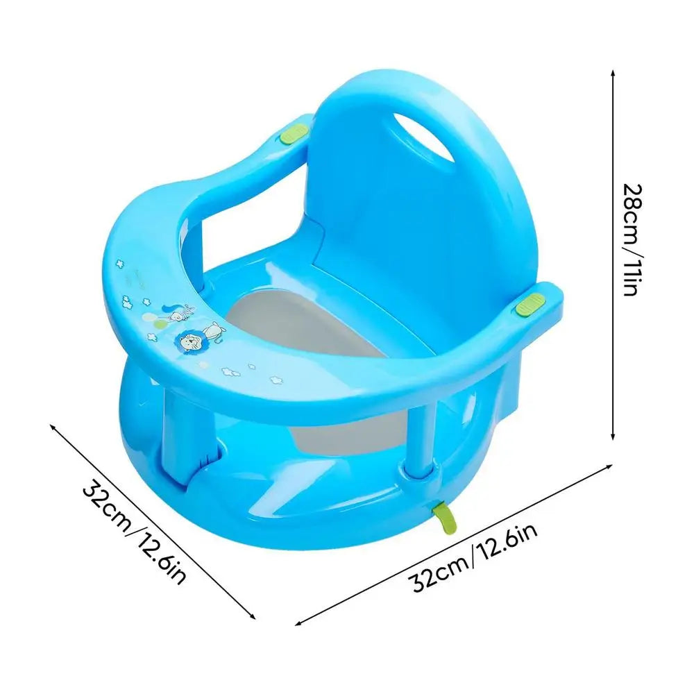 Foldable baby bathtub seat Soft Mat Non-slip baby bath seat bathtub stool with Suction Cups for babies aged 6-18 months