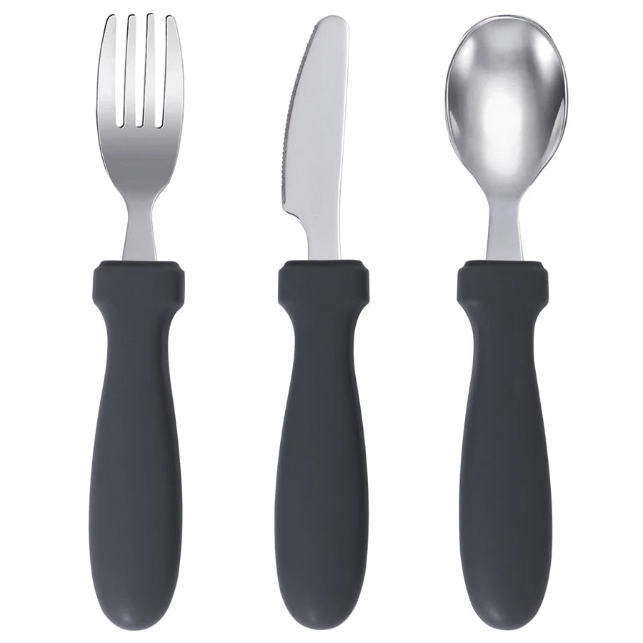 Infant Feeding Set – Silicone Plate, Spoon & Fork