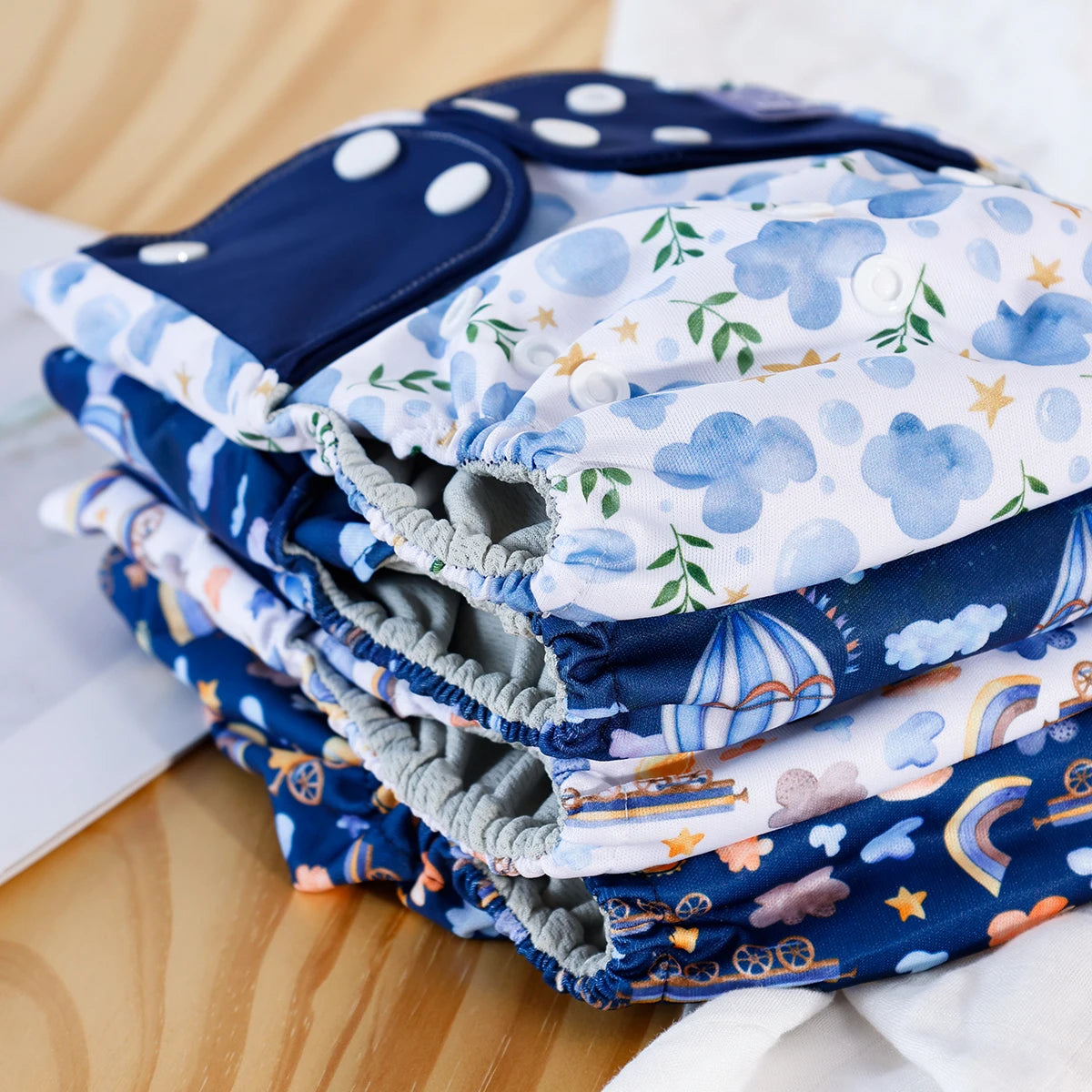 4Pcs Washable Baby Cloth Diapers